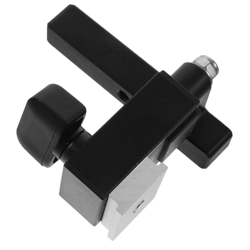 Angoily Aluminum Alloy T-Track Stop Block with Lockable Stopper for Precise Woodworking
