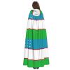 SKKNT Uzbekistan Flag Hooded Cape for Adults view 4