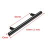 Straight T-Bar Cabinet Handle, 10 mm Diameter, 64 mm Center-to-Center view 2