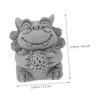TOGEVAL 2-Piece Miniature Chinese Lion Statues, Decorative Feng Shui Ornaments for Tables, Gardens, Living Spaces, and Aquariums view 3