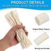 PATIKIL 36 Pcs 10 cm Natural Wooden Craft Sticks, 0.2–0.5 in Diameter, White view 3