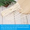 PATIKIL 36 Pcs 10 cm Natural Wooden Craft Sticks, 0.2–0.5 in Diameter, White view 4