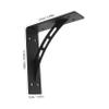 Angoily Metal Floating Shelf Bracket, Heavy-Duty Wall-Mount Shelf Support view 2