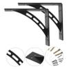 Angoily Metal Floating Shelf Bracket, Heavy-Duty Wall-Mount Shelf Support view 3