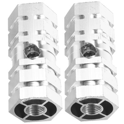TOGEVAL Bike Stunt Pegs, Aluminum Alloy, 9.5/10 mm Axle, Quick-Release, Silver
