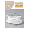 Orolotay 14 oz Ceramic Gravy Boat with Saucer view 4