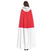 HJLUUFT Indonesian Flag Hooded Cloak for Halloween and Cosplay view 4