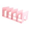 STOBOK Multipurpose Acrylic Bookend, 4-Compartment Space-Saving Desk Organizer view 1