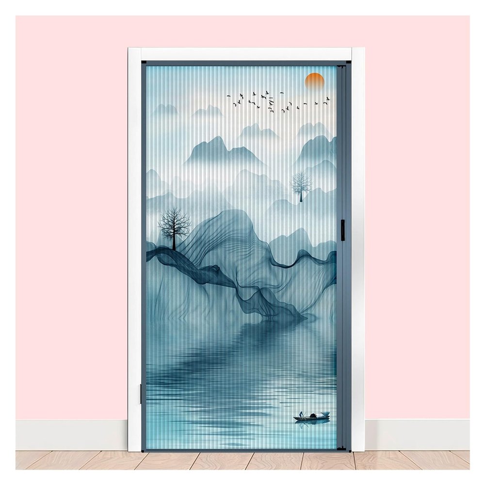 Invisible Honeycomb Folding Door for Interiors, Accordion Room Divider with Handle and Lock, Custom Size