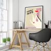 Cherry Martini Vintage Advertising Art Print, Retro Matchbox Illustration, A2 Black Frame, 62.5 x 45.1 cm view 2