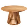 EMPIRE TEAK Dining Table 140 cm - Brown - Teak Wood - Felt Floor Protection view 1