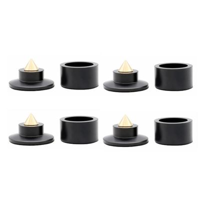 Orolotay Set of 4 Aluminum Speaker Isolation Feet, Black
