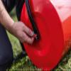 Scheppach HGW46 Lawn Roller, 57 cm Wide, 32 cm Diameter, Fillable with 46 L Water or 72 kg Sand, Red view 3