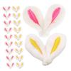 ibasenice 40-Piece Plush Bunny Ears DIY Hair Clip Set, Light Brown view 1