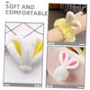 ibasenice 40-Piece Plush Bunny Ears DIY Hair Clip Set, Light Brown view 3