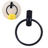 OSALADI Black Aluminum Towel Ring, Wall-Mounted view 1