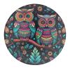 Colorful Owl Glass Refrigerator Magnets, Set of 4 view 1