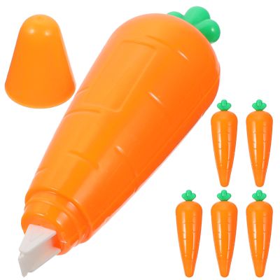 STOBOK School Correction Tape, 6 Pieces, Carrot Shape