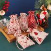 CYMMIYT Burlap Drawstring Bags, 5/10 Count, 10 x 14 / 13 x 18 cm, Christmas Gift and Candy Bags view 2