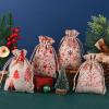 CYMMIYT Burlap Drawstring Bags, 5/10 Count, 10 x 14 / 13 x 18 cm, Christmas Gift and Candy Bags view 3