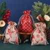 CYMMIYT Burlap Drawstring Bags, 5/10 Count, 10 x 14 / 13 x 18 cm, Christmas Gift and Candy Bags view 4