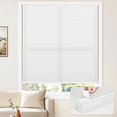 LazBlinds Light-Filtering Cellular Shade, 50.8 x 162.6 cm, White