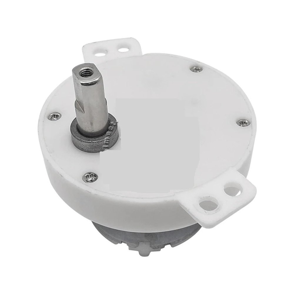 DC 3V/5V/6V/12V/24V JS-50T POM Plastic Gearbox Reduction Motor with Dual Flat Tapping Shaft (0.8 RPM, DC 24V)