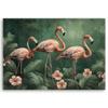 Feeby Canvas Wall Art, Flamingos in Green Jungle, 120 x 80 cm XXL, 1-Piece view 3