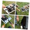 5-Piece Black Metal Charcoal Tongs for Grill Accessories view 4