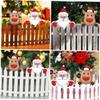 Yardwe 2-Piece Christmas Garden Fence Peek-Through Decorations view 3