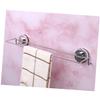 Stainless Steel Towel Holder with Suction Cup and Double Bar, Silver view 4