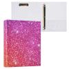 Purple-Pink Glitter 3-Ring Binder, D-Ring, with Pockets, 2-Pack view 3