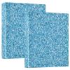 Blue Glitter 3-Ring Binder, 1.5-Inch D-Ring, Flexible Binder with Clipboard view 1