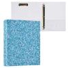 Blue Glitter 3-Ring Binder, 1.5-Inch D-Ring, Flexible Binder with Clipboard view 3