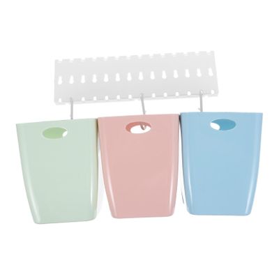 Wall-Mounted Sorting Bins for Waste Separation, Plastic, Space-Saving Set