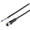 TRU Components TC-12833224 M12 Female Sensor/Actuator Cable, Straight, 10 m, 4-Pin, 1 pc. view 1