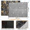 Amooorous Black and Gold Vintage Flower Throw Blanket, Cute Sofa and Living Room Blanket, 50 x 70 cm view 3