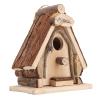 Qcwwy Wooden Birdhouse for Hanging, Outdoor Decoration with Rope view 1