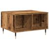 Makastle Modern Coffee Table with Storage Shelves, Old Wood Look, 60 x 50 x 36.5 cm view 1