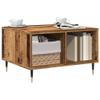 Makastle Modern Coffee Table with Storage Shelves, Old Wood Look, 60 x 50 x 36.5 cm view 3
