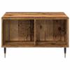 Makastle Modern Coffee Table with Storage Shelves, Old Wood Look, 60 x 50 x 36.5 cm view 4
