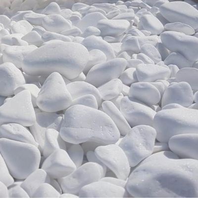 White Pebbles 2 kg, Snow-White Decorative Stones, 2–4 cm, Thassos