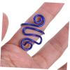 SHINEOFI 10-Piece Crochet Rings, Colorful Finger Tension Rings for Crochet and Knitting view 3