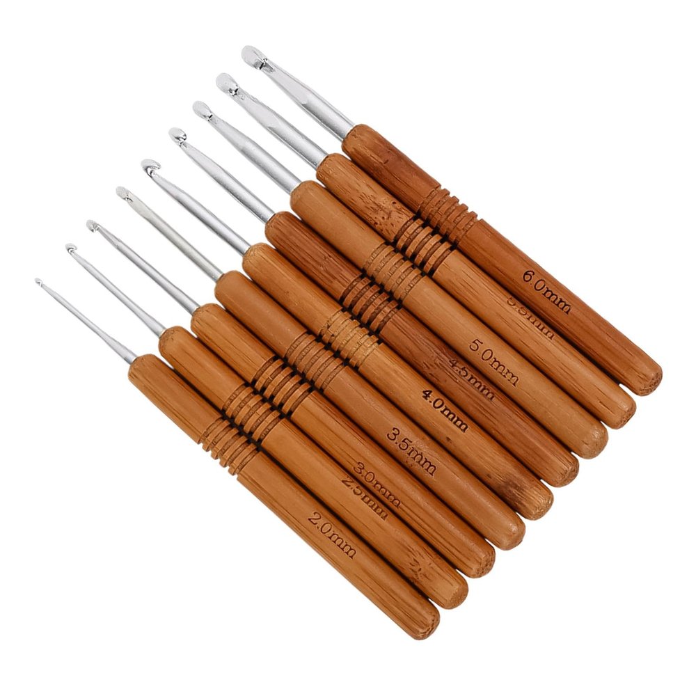 Ergonomic Crochet Hooks, 9-Piece Set