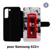 FunKaz Leather Case for Samsung Galaxy S22 Plus, London Phone Booth, Magnetic Closure view 2