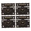 Retro Box Clasps, Zinc Alloy, 4 Pieces, Antique Style view 1