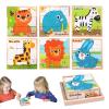 Wooden Cube Puzzle, Wood Block Puzzle, Jigsaw Cube Puzzle, Educational view 1