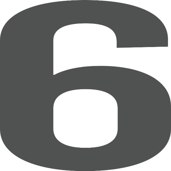 ShirtInStyle Number Self-Adhesive Stickers, 6–20 cm, Dark Gray