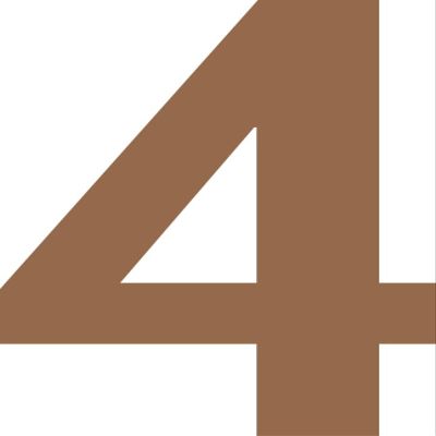ShirtInStyle Self-Adhesive Number Stickers, 2–50 cm High, Copper