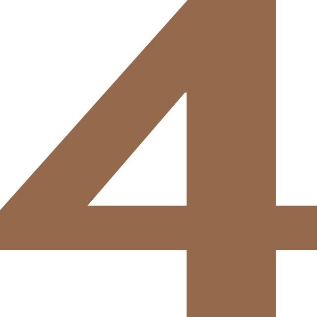ShirtInStyle Self-Adhesive Number Stickers, 2–50 cm High, Copper